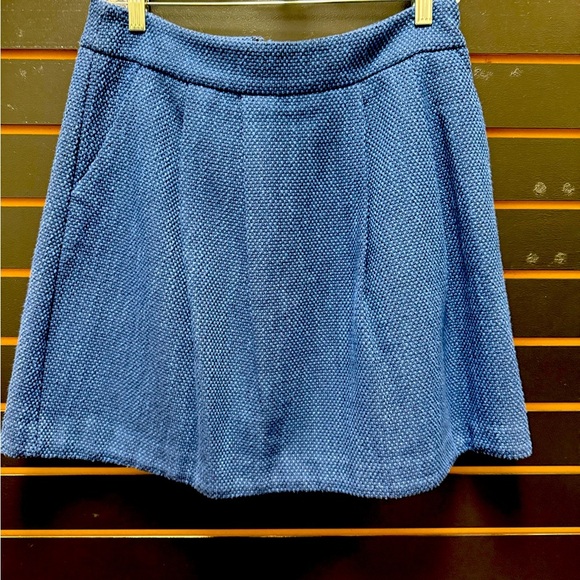 Halogen Womens Size 8 Pleated Tweed A-Line
Skirt Mini Blue Pockets - Picture 1 of 3